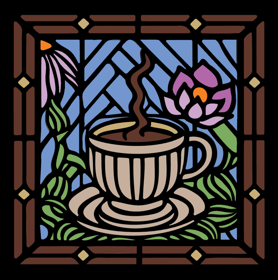 Coffee Cup Stained Glass