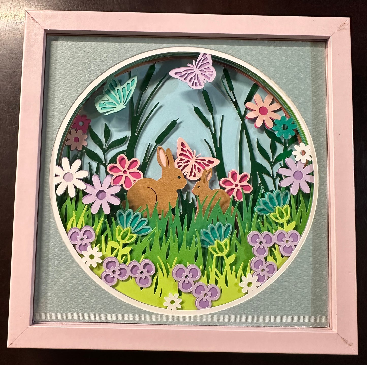 Spring Bunnies Shadowbox