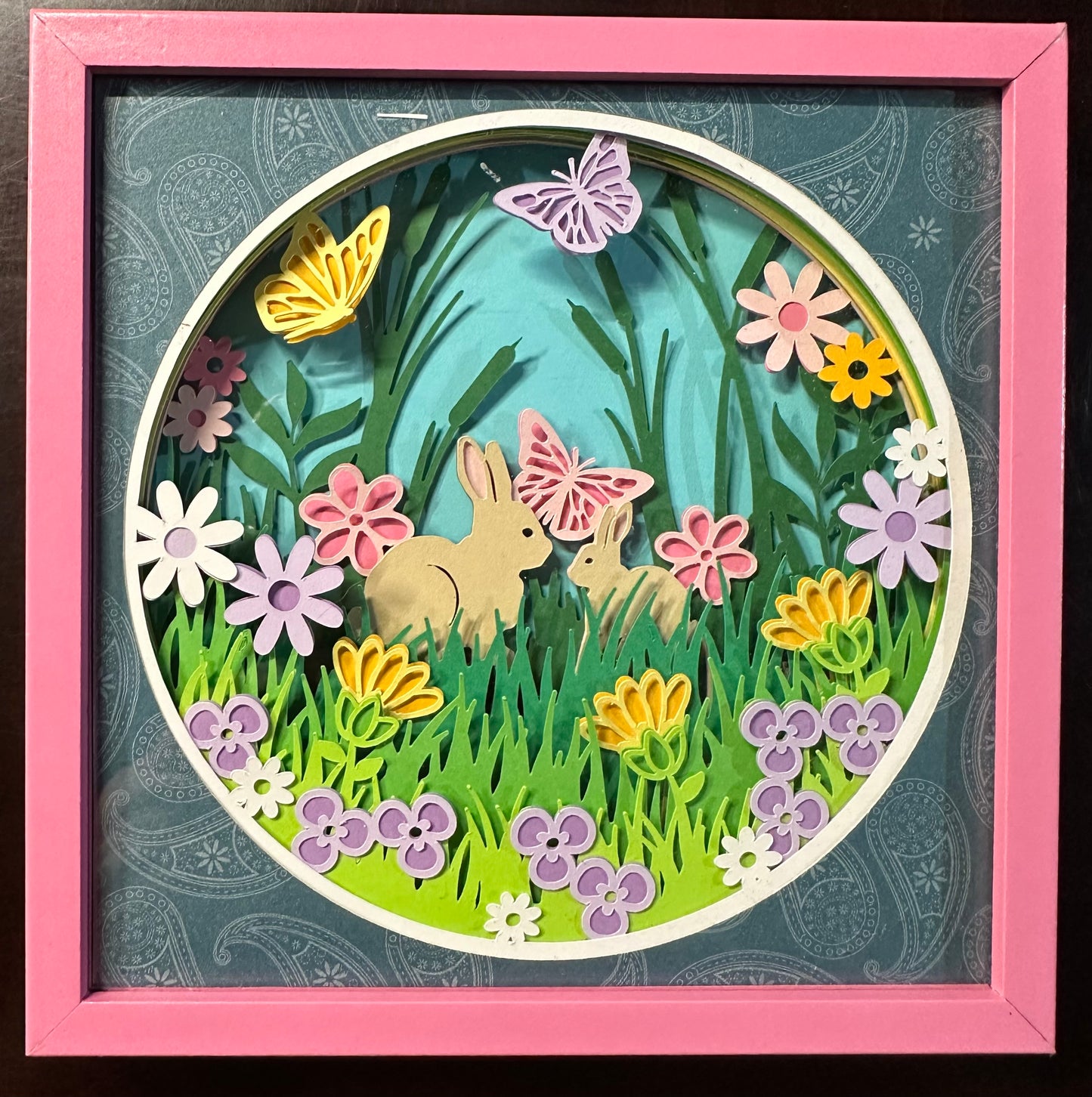 Spring Bunnies Shadowbox