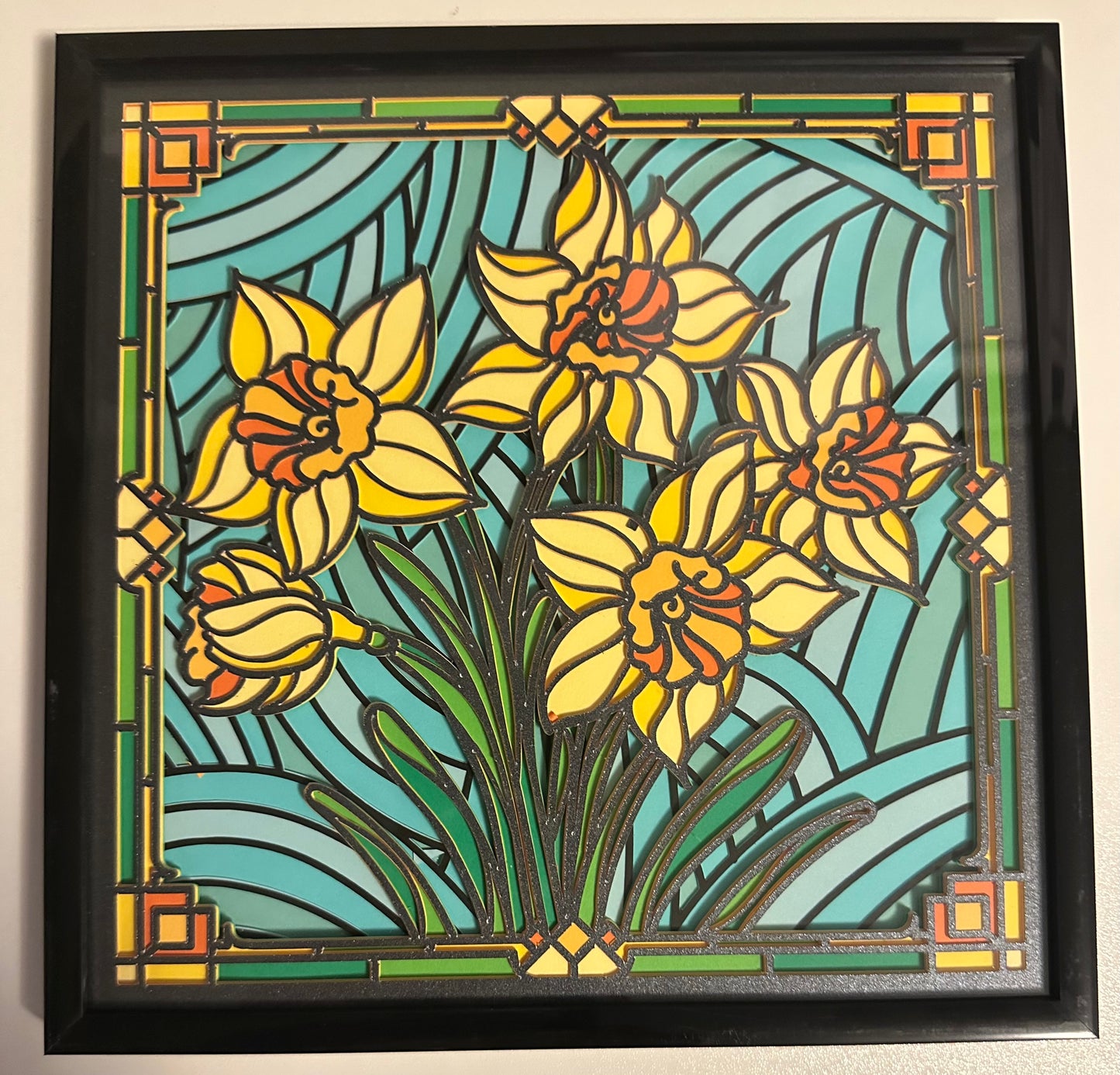 Daffodil (Narcissus) Stained Glass