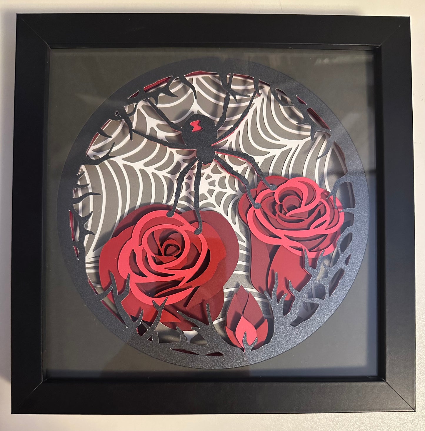Spider with Roses Shadowbox