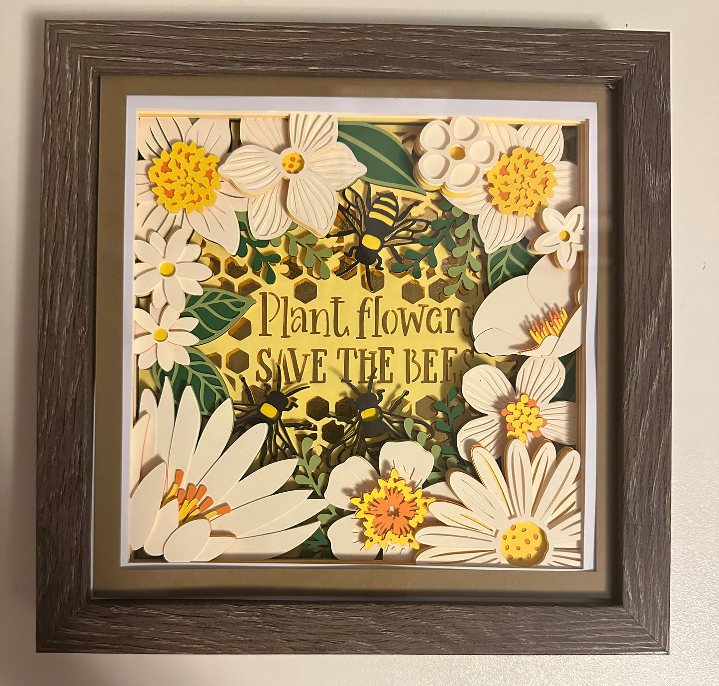 Save the Bees Shadowbox