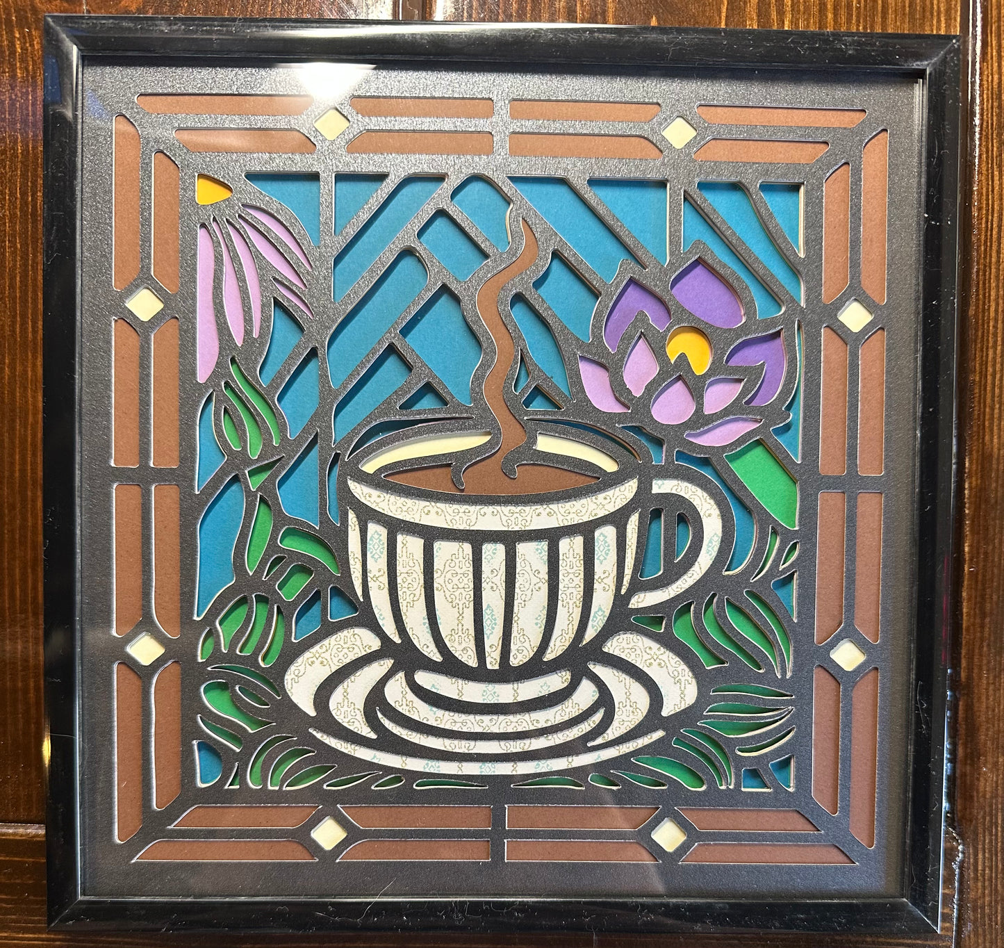 Coffee Cup Stained Glass