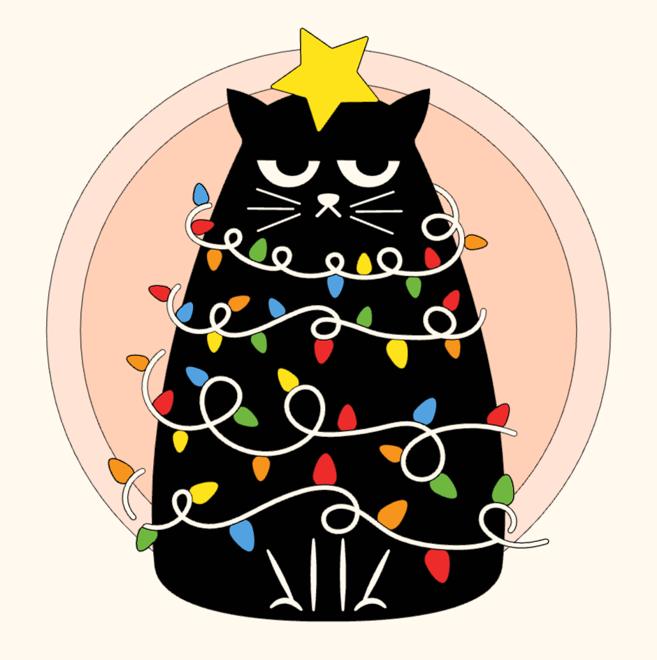 Black Cat With Star Shadowbox