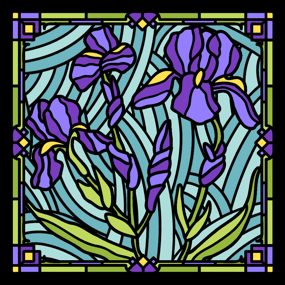 Iris Stained Glass