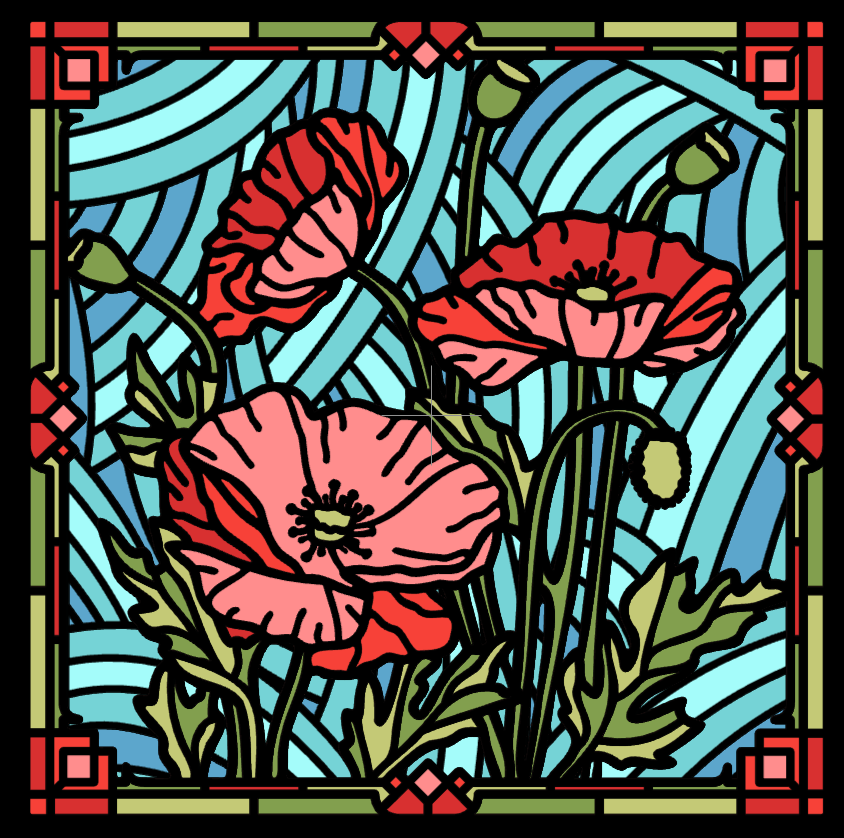 Poppy Stained Glass