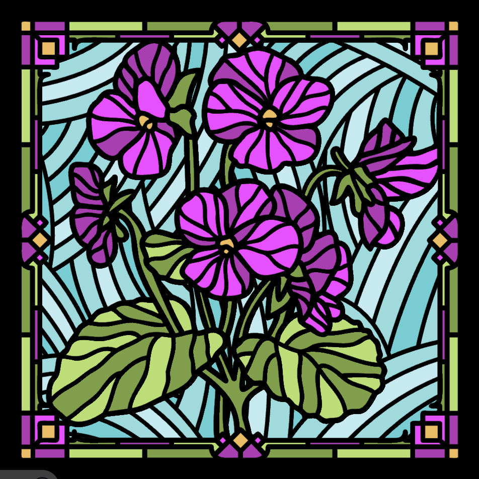 Violet Stained Glass
