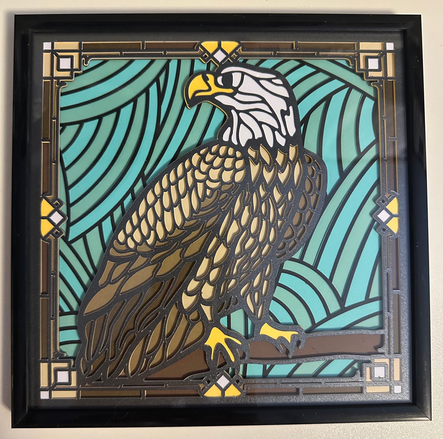Bald Eagle Stained Glass