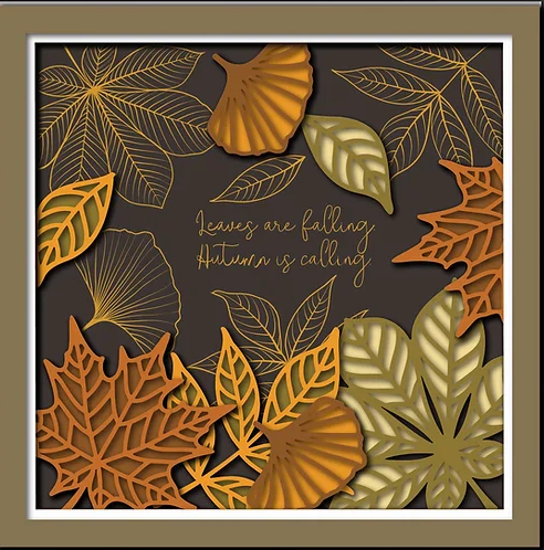 Leaves Falling Shadowbox