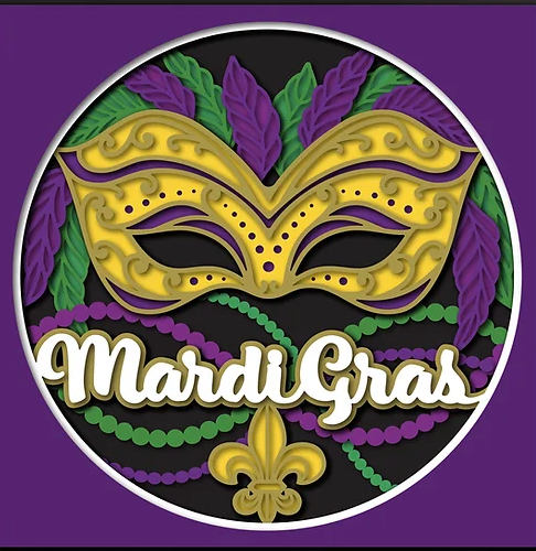 Mardi Gras Shadowbox