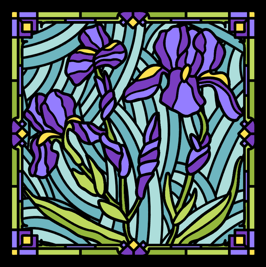 Iris Stained Glass