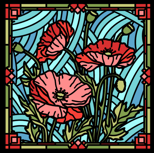 Poppy Stained Glass