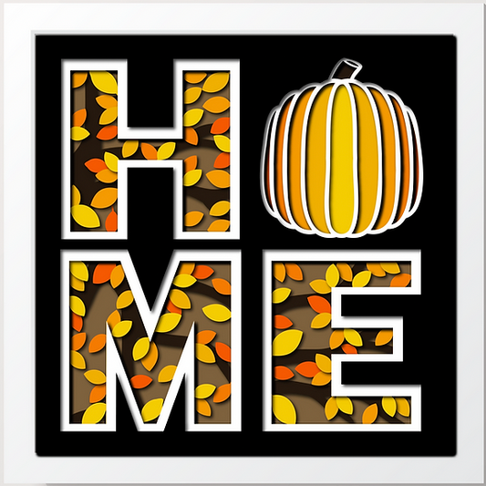 Fall Home Shadowbox