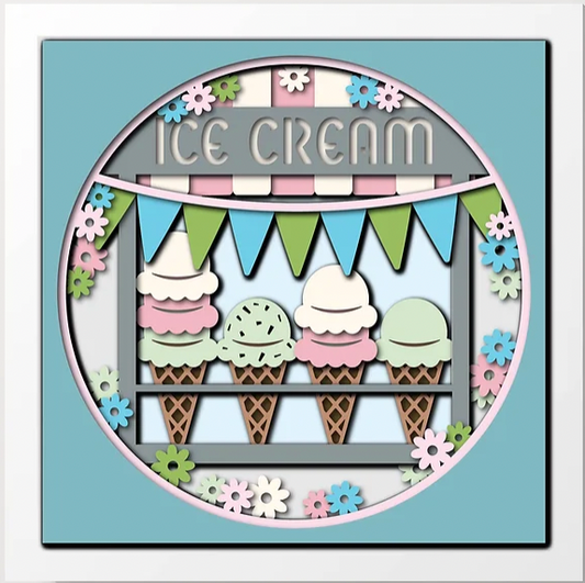 Ice Cream Shop Shadowbox