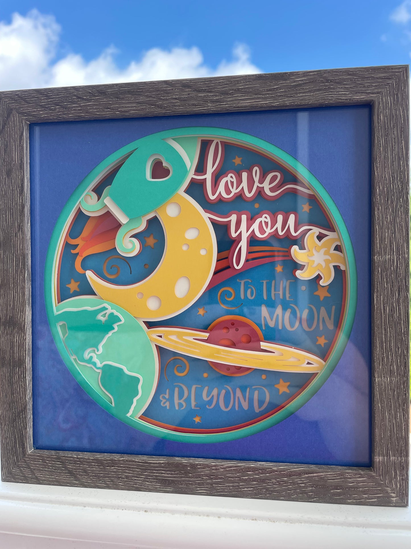 Love you to the Moon Shadowbox