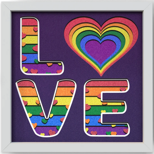 Pride/Rainbow Love Shadowbox