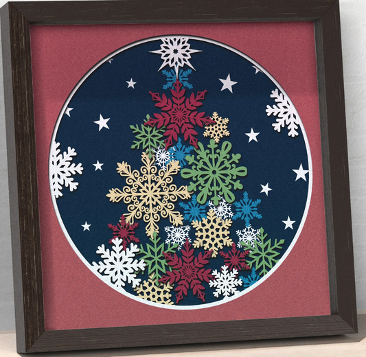 Snowflake Christmas Tree Shadowbox