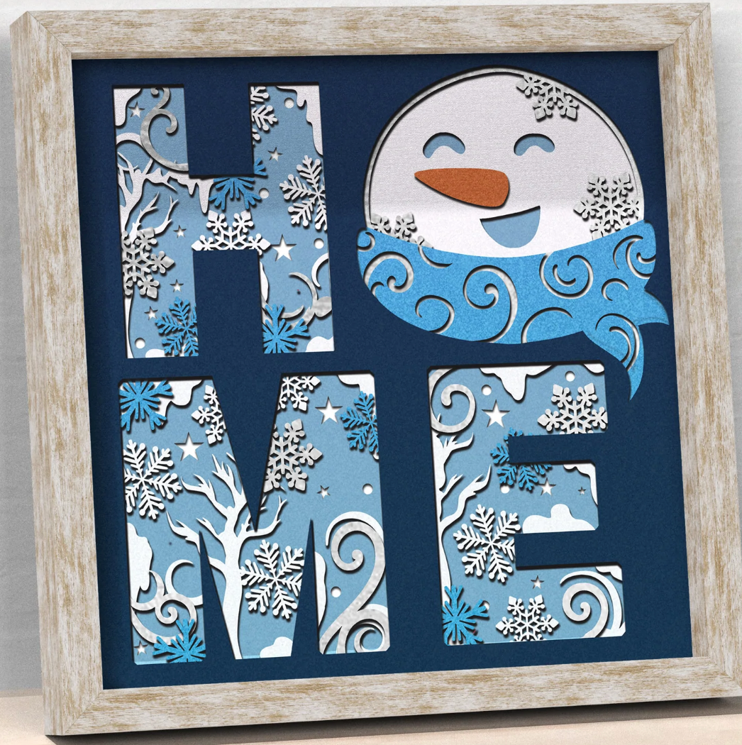 Home-Snowman Shadowbox