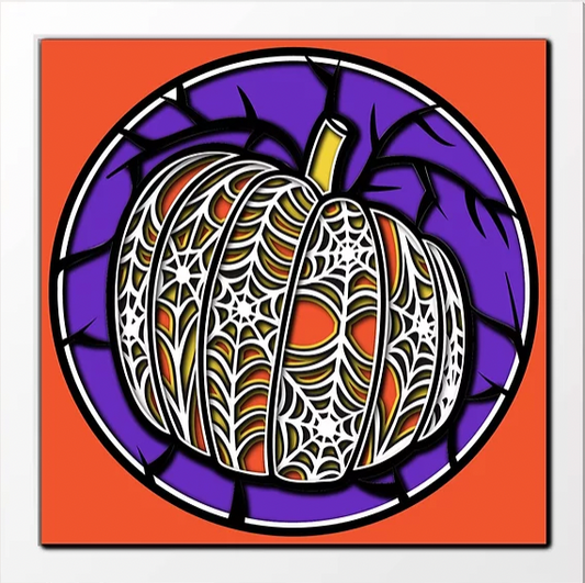 Spider Web Pumpkin Shadowbox